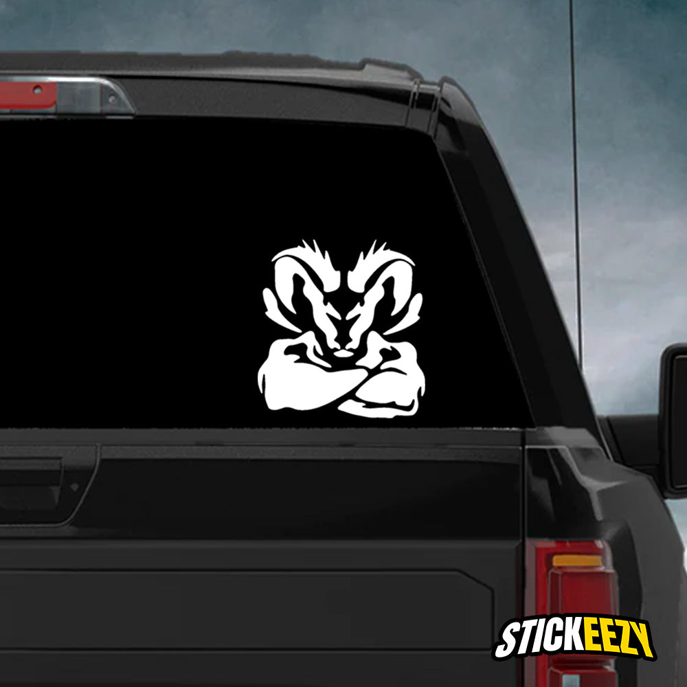 Dodge Ram Muscle precision-cut vinyl decal for custom truck and automotive exterior styling