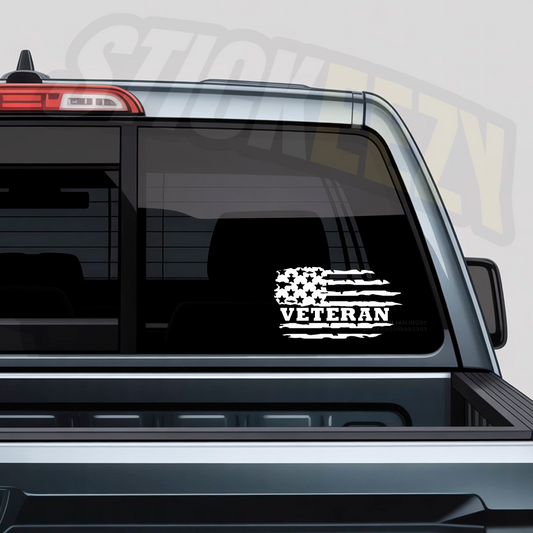 Veteran Car Vinyl Decal – Military Window Sticker