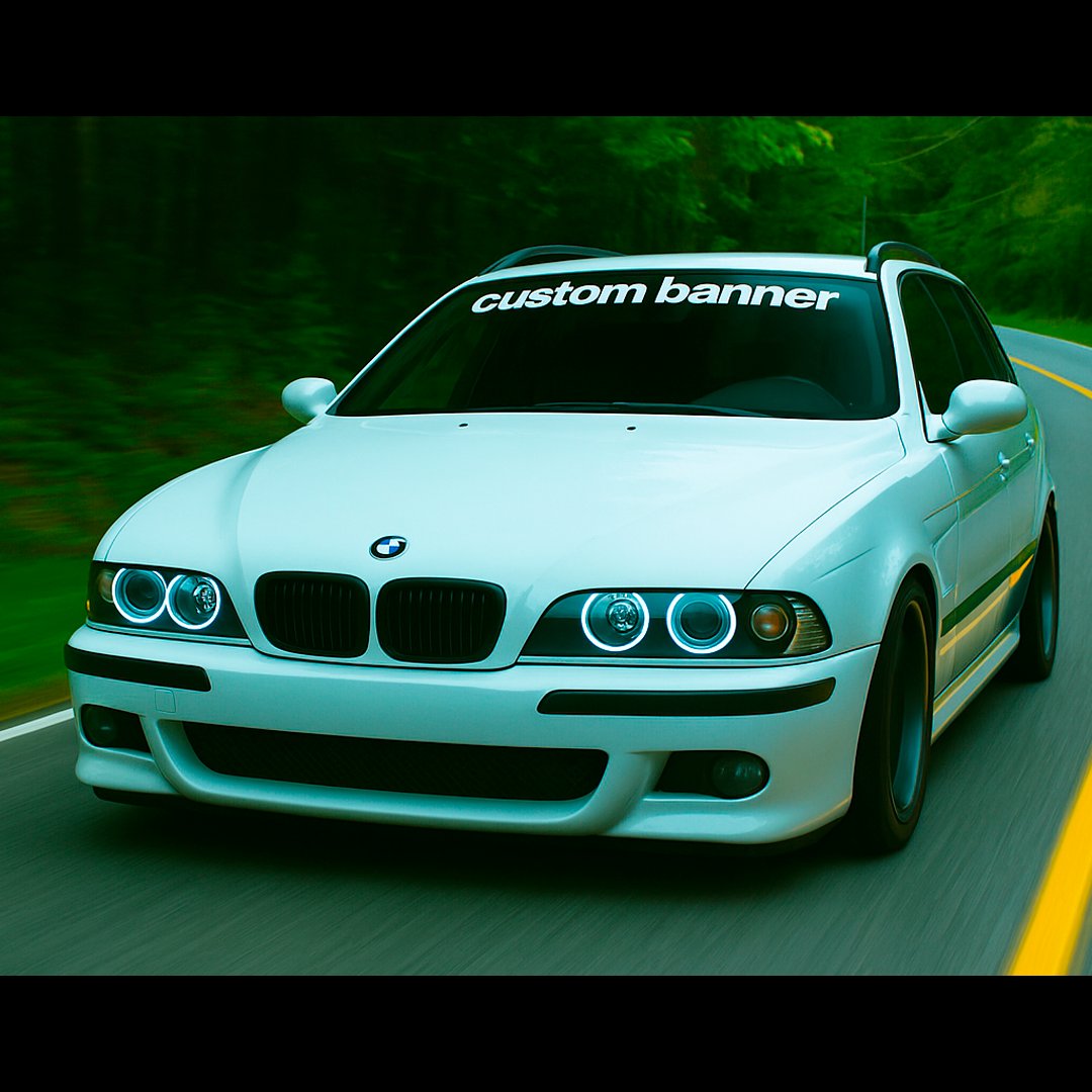 Custom windshield decals stickers banners