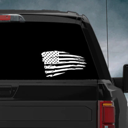 American Flag Car Decal