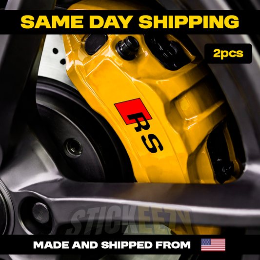 2pcs Compatible with Audi RS Cars Brake Caliper Decals Vinyl Stickers