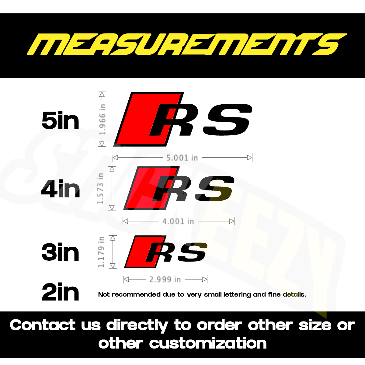 2pcs Compatible with Audi RS Cars Brake Caliper Decals Vinyl Stickers