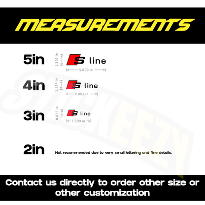 Audi S Line Brake Caliper Stickers Fits Audi | Vinyl Decal Set