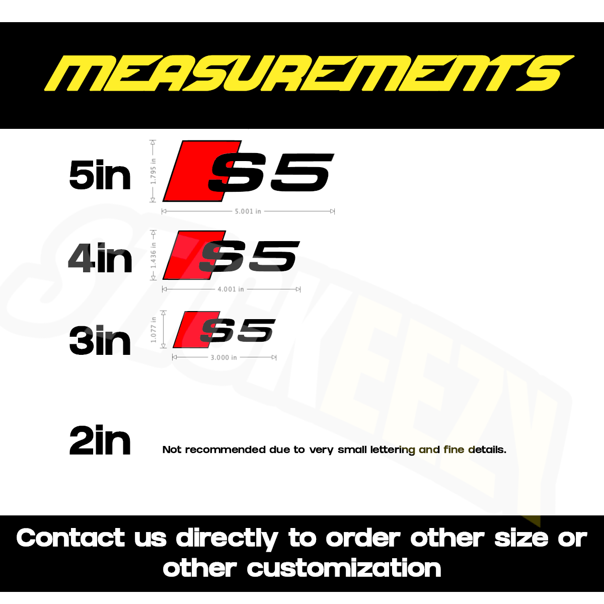 Audi S5 Brake Caliper Stickers | Vinyl Decal Set