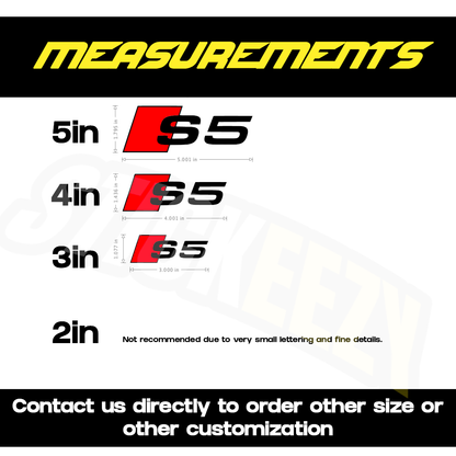 Audi S5 Brake Caliper Stickers | Vinyl Decal Set