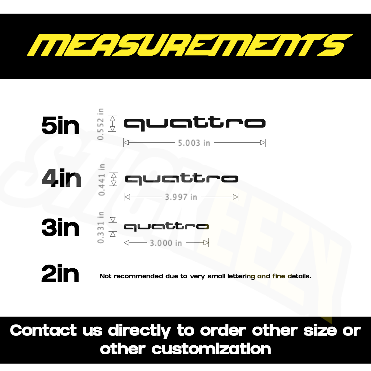 Audi QUATTRO Brake Caliper Decals [Set of 2]