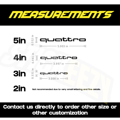 Audi QUATTRO Brake Caliper Decals [Set of 2]