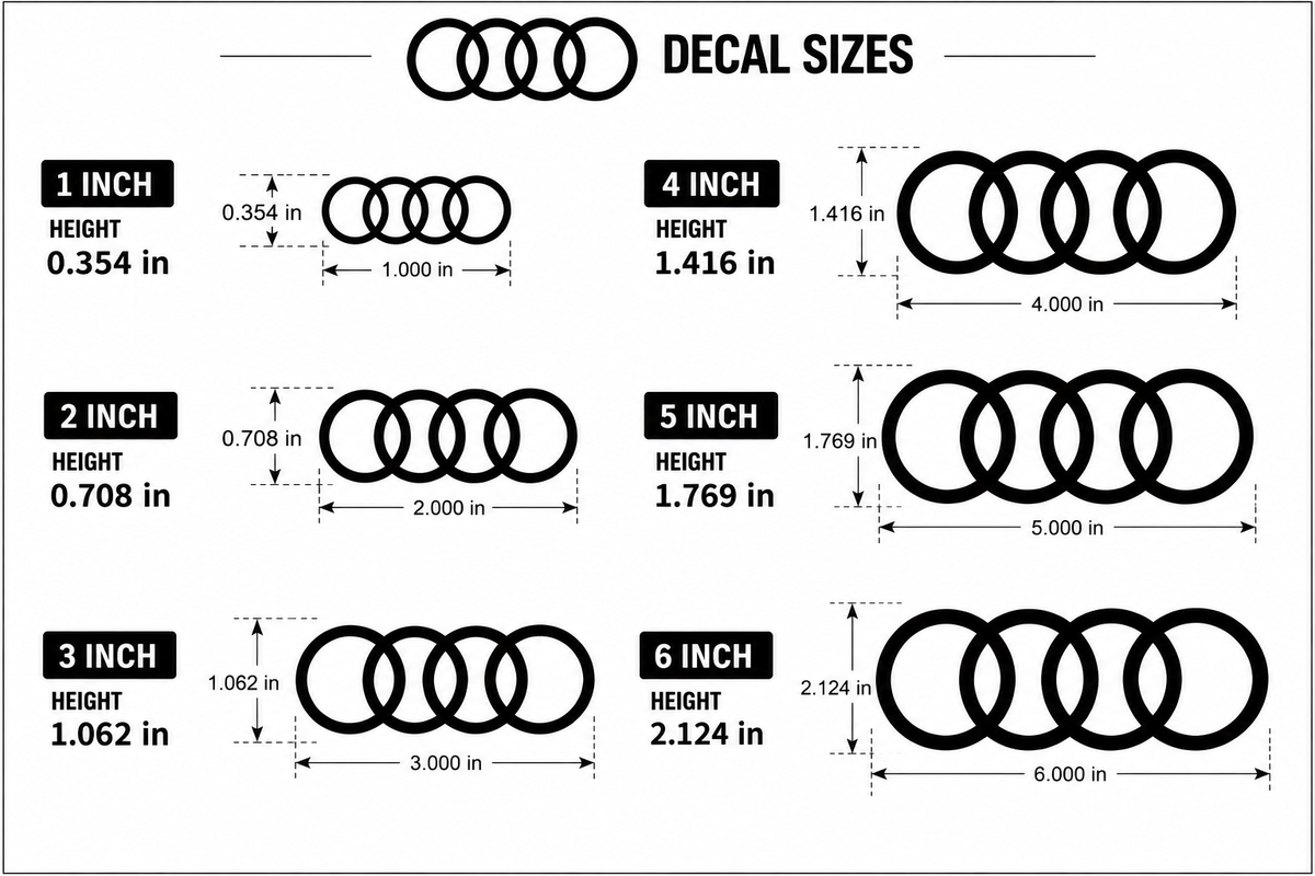 Audi Brake Caliper Stickers | Vinyl Decal Set