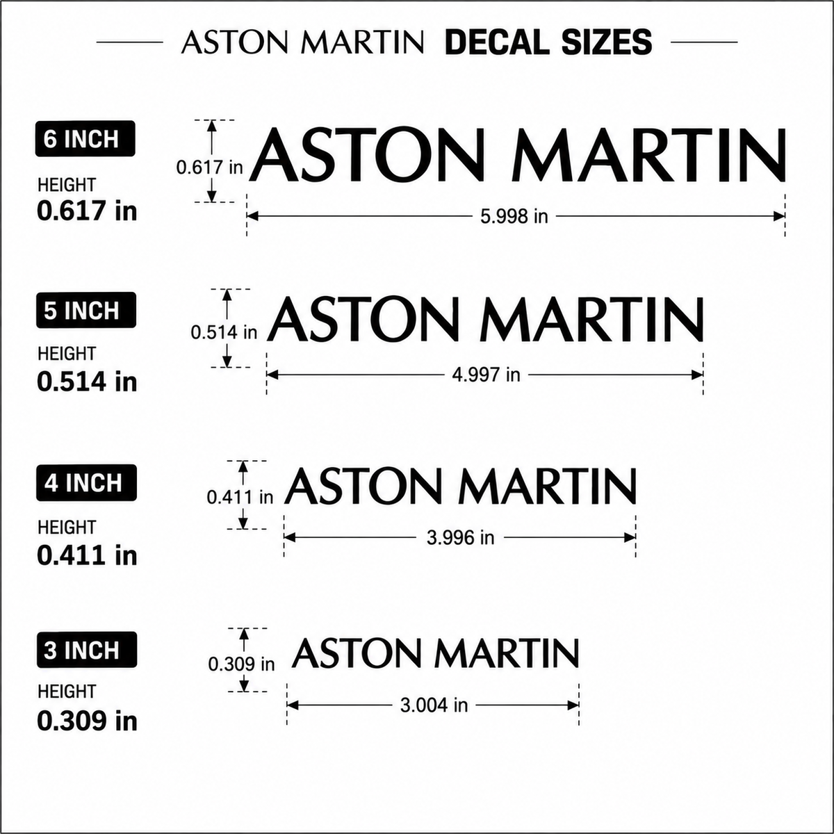 Aston Martin Brake Caliper Stickers | Vinyl Decal Set