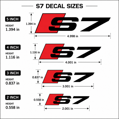 Audi S7 Brake Caliper Stickers | Vinyl Decal Set