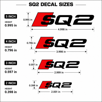 Audi SQ2 Brake Caliper Stickers | Vinyl Decal Set
