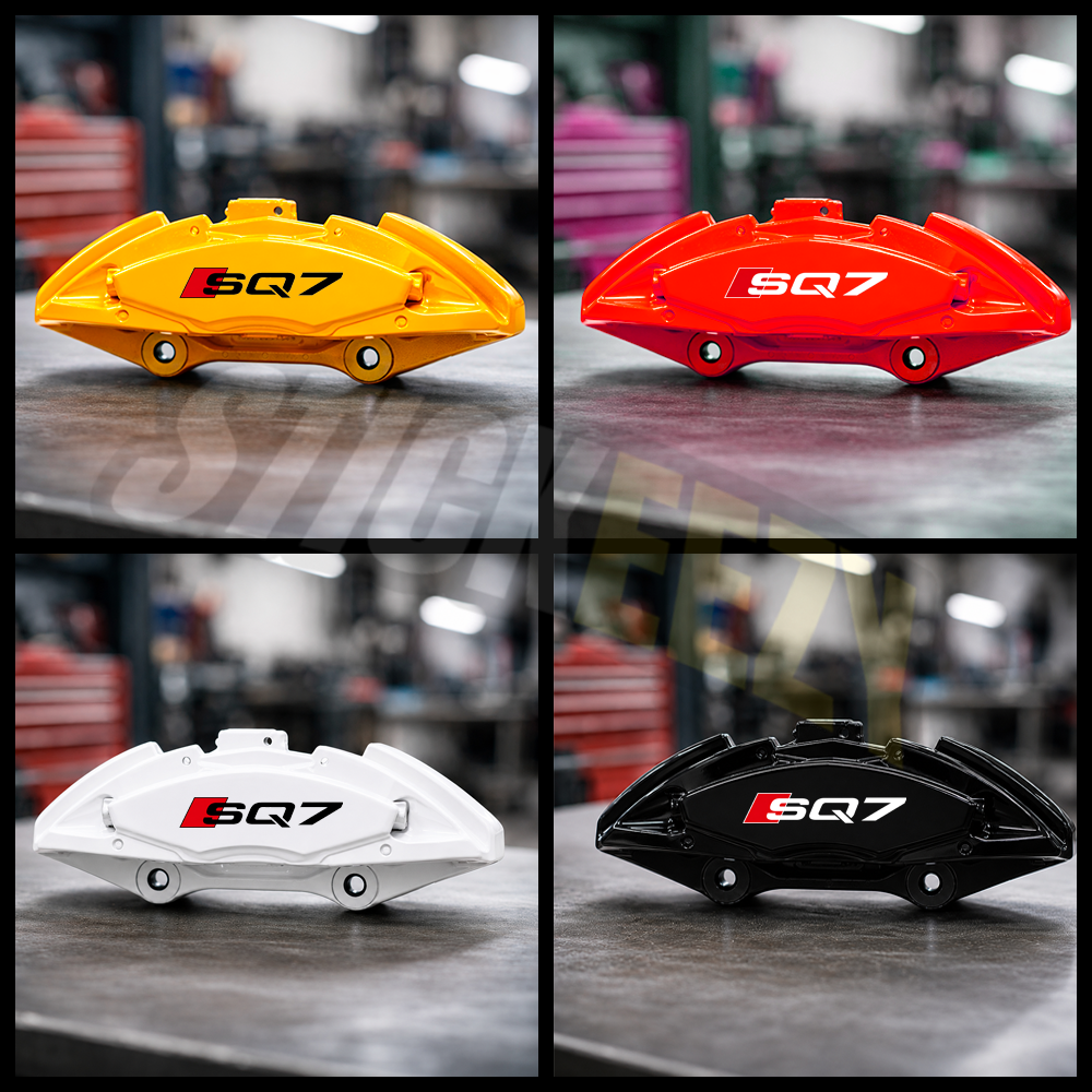 Audi SQ7 brake caliper vinyl lettering set for custom brake restoration and performance SUV wheel detailing