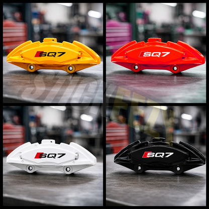 Audi SQ7 brake caliper vinyl lettering set for custom brake restoration and performance SUV wheel detailing