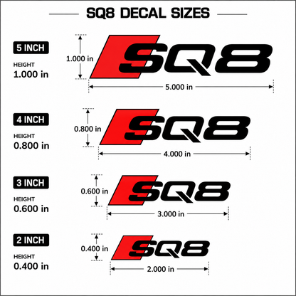 Audi SQ8 Brake Caliper Stickers | Vinyl Decal Set