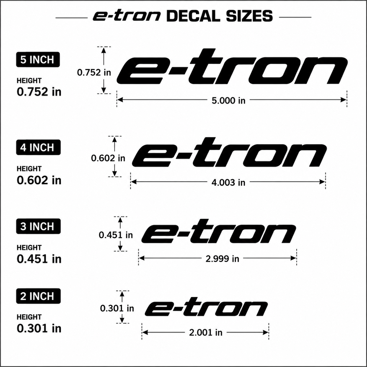 Audi e-tron Brake Caliper Stickers | Vinyl Decal Set