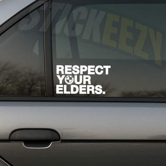 BMW E34 E39 E36 E30 E32 Respect Your Elders Window Sticker Decal
