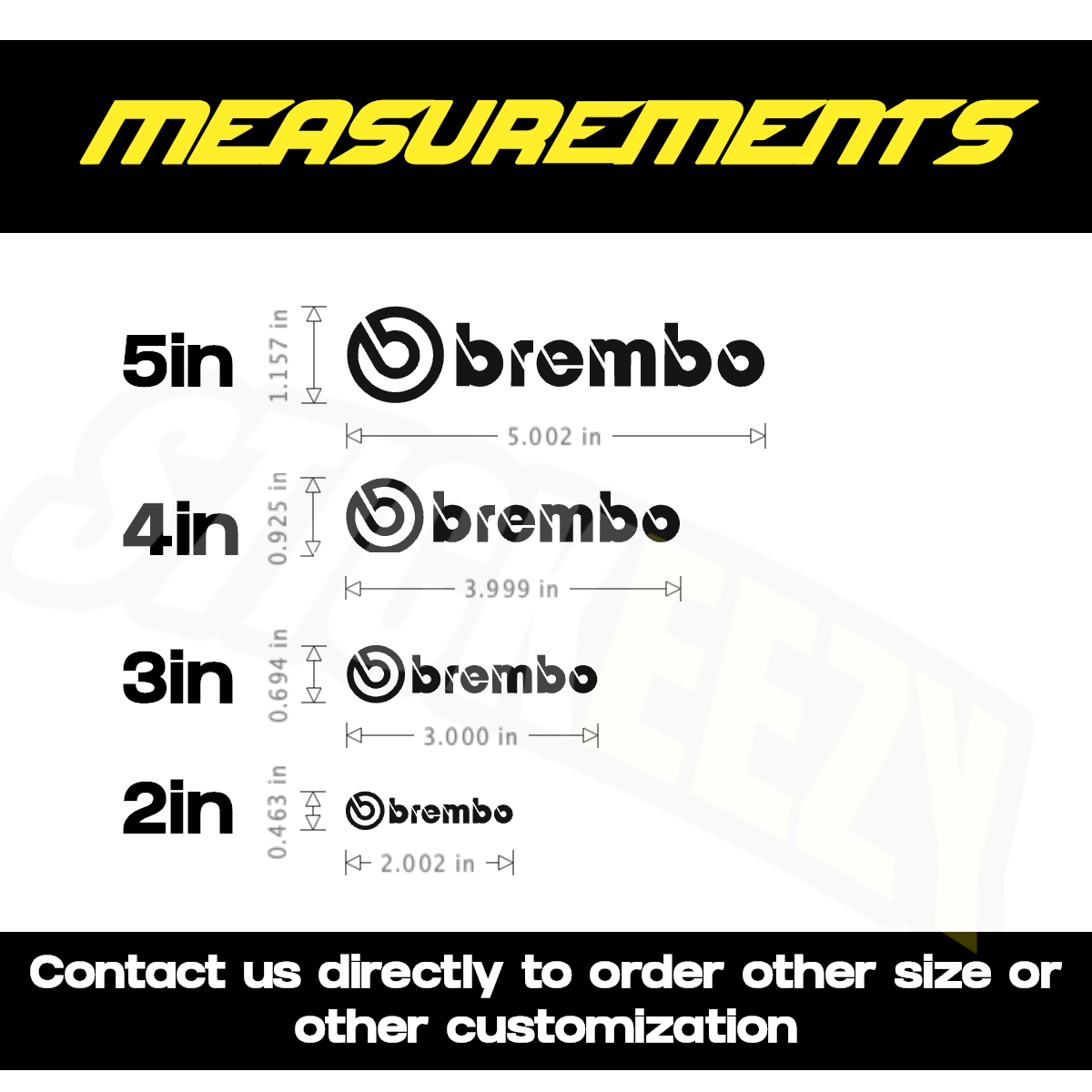 2pcs BREMBO Custom Brake Caliper Stickers