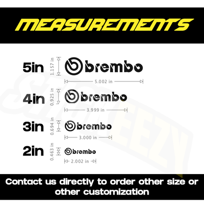 2pcs BREMBO Custom Brake Caliper Stickers