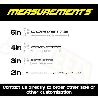 2pcs Compatible with Corvette Cars Brake Caliper Vinyl Decals Stickers