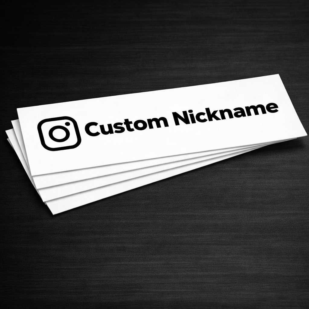 Custom Social Media Instagram Nickname Sticker Decal