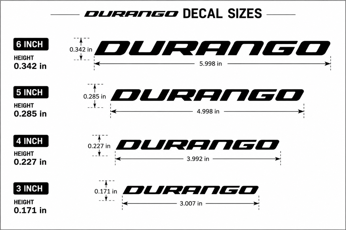 Dodge Durango Brake Caliper Stickers | Vinyl Decal Set