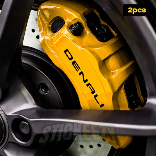 GMC Denali brake caliper decal set with precision-cut vinyl lettering for custom brake calipers