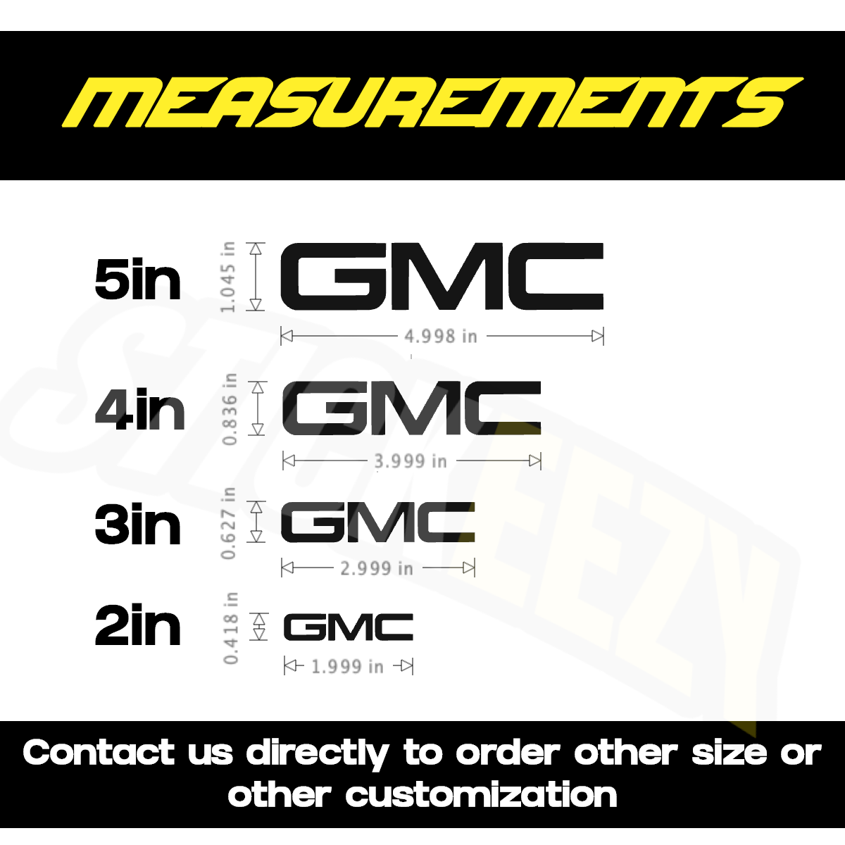 2pcs GMC Brake Caliper Decals Stickers