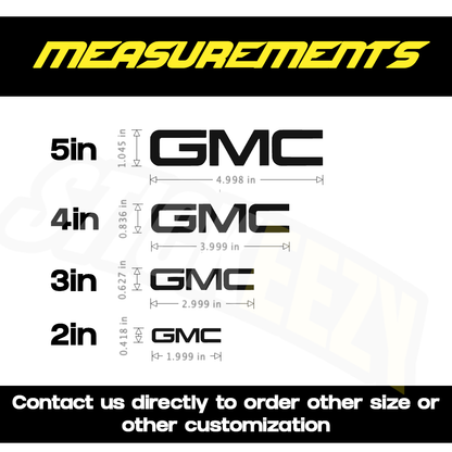 2pcs GMC Brake Caliper Decals Stickers