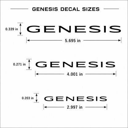 Genesis Brake Caliper Stickers | Vinyl Decal Set