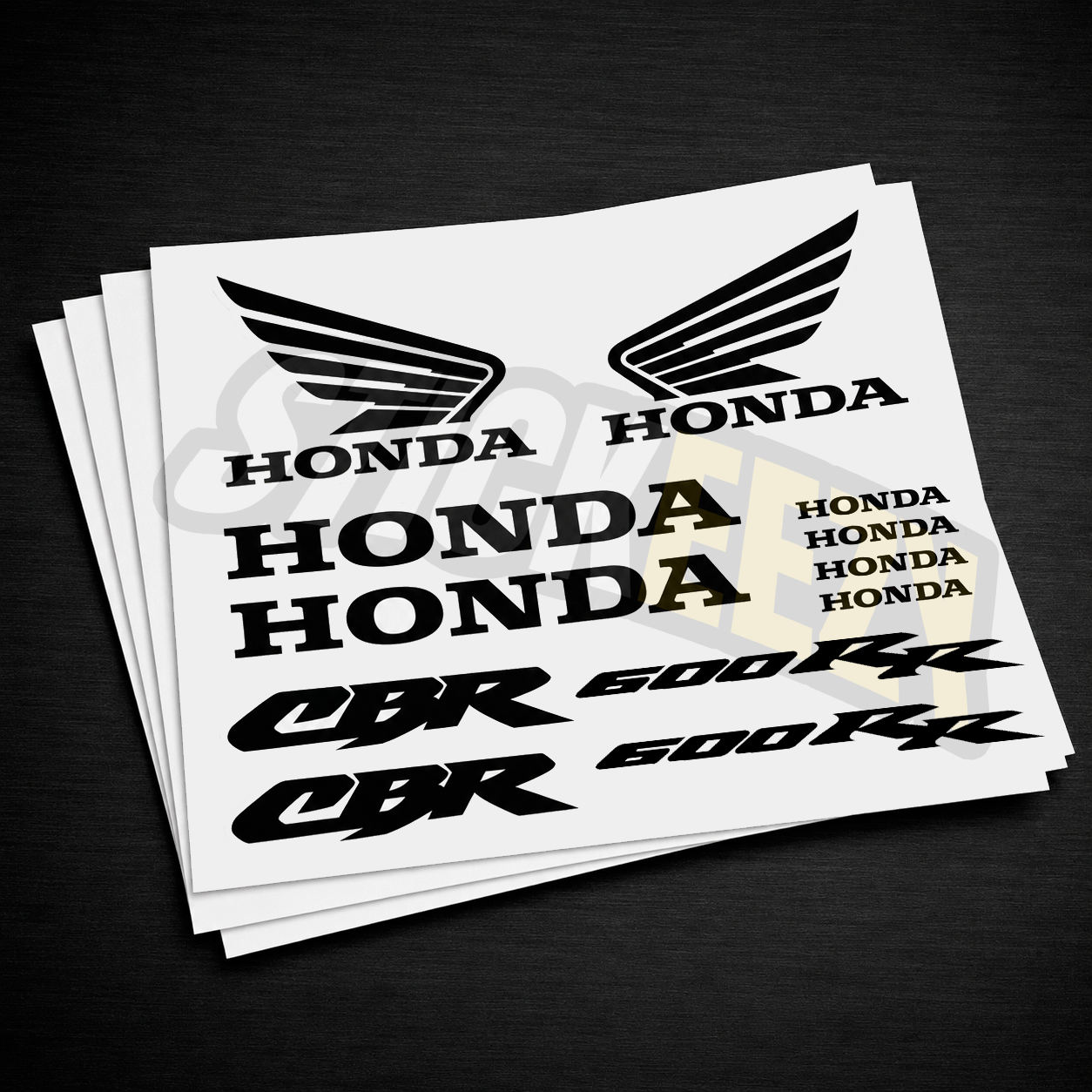 Honda CBR 600RR motorcycle decals made from premium Oracal 751 vinyl, precision-cut graphics for fairings and bodywork