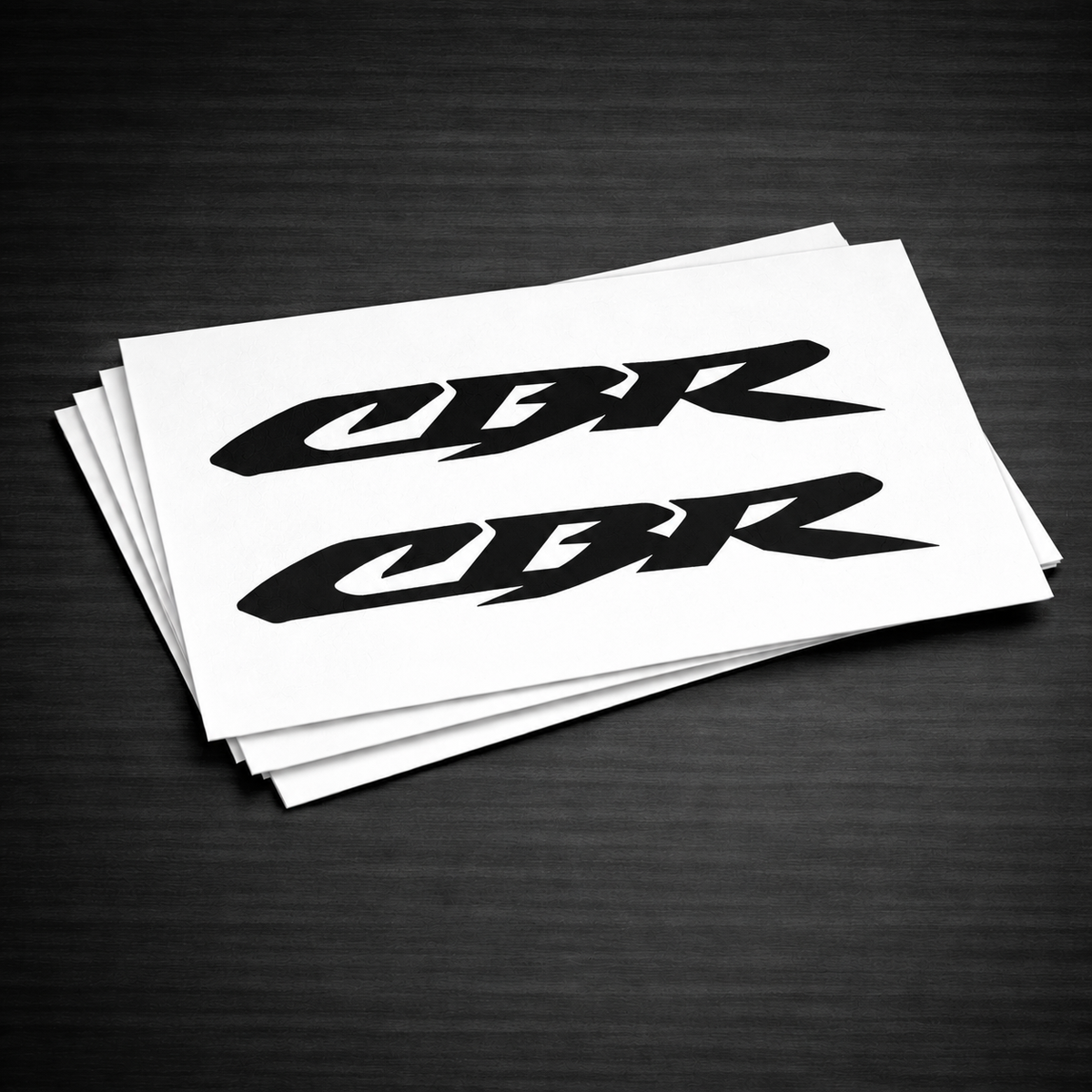 Honda CBR replacement motorcycle graphics set with precision-cut lettering for sport bike fairings and custom bodywork