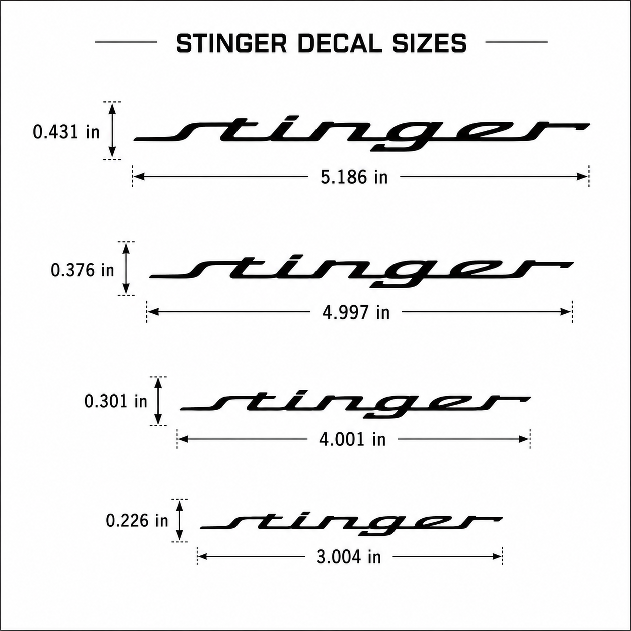 KIA Stinger Brake Caliper Stickers | Vinyl Decal Set