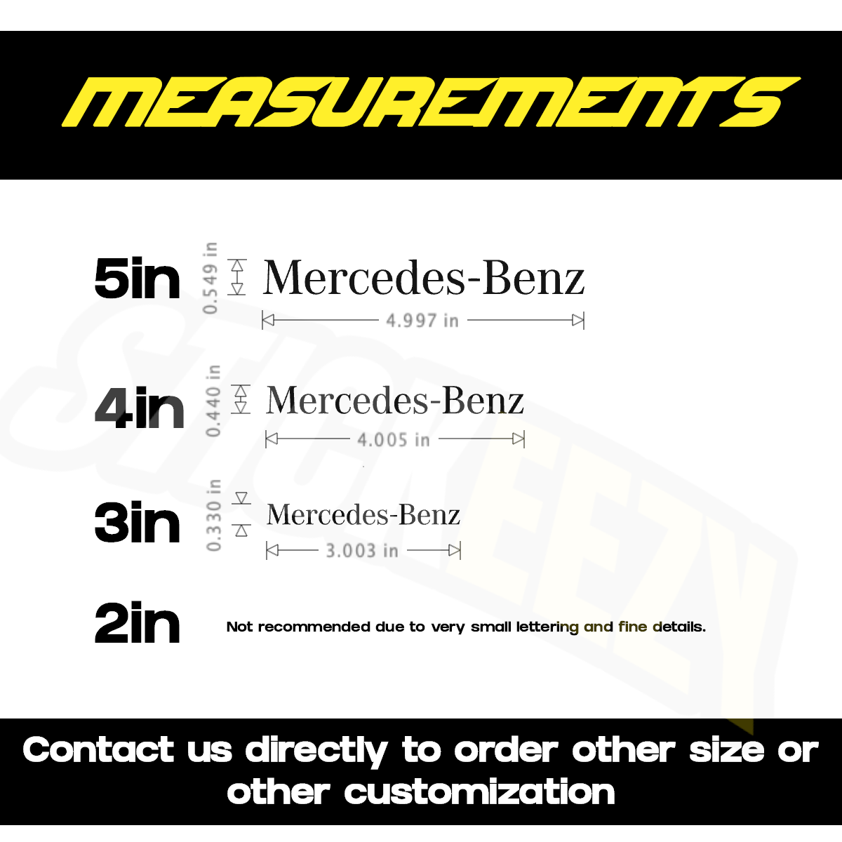 2pcs Mercedes-Benz Brake Caliper Decals Stickers
