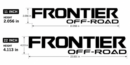 Nissan Frontier Truck Bed Decals | 2-Piece Vinyl Sticker Set