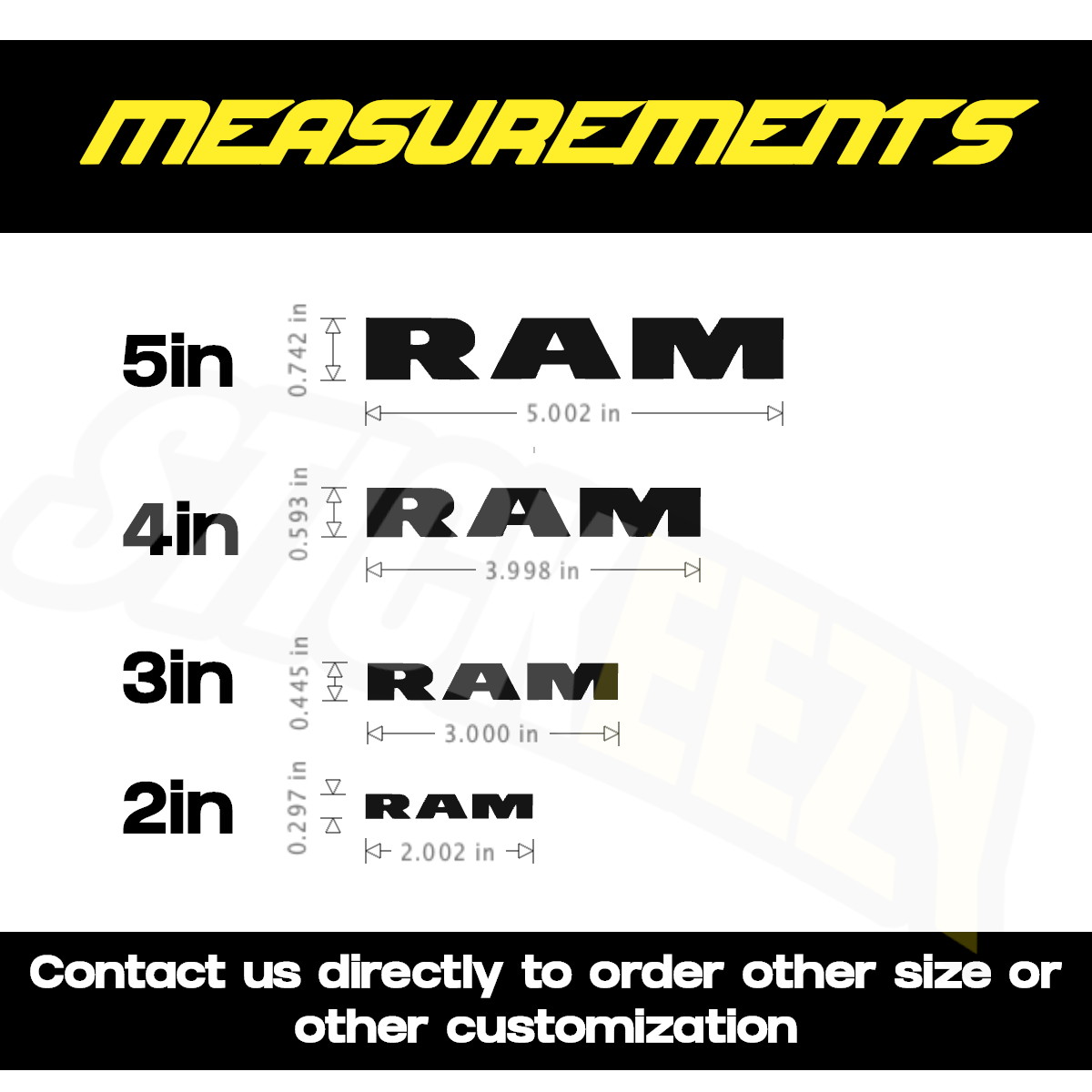 2pcs RAM Brake Caliper Decals Stickers