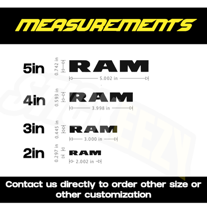 2pcs RAM Brake Caliper Decals Stickers
