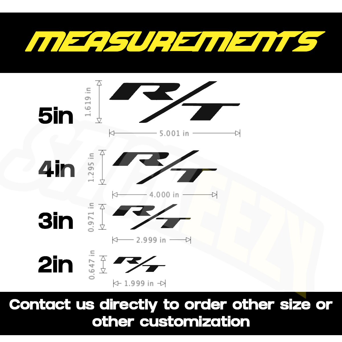 2pcs R/T Brake Caliper Decal
