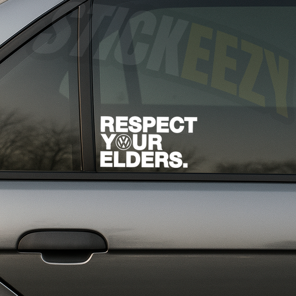 Respect Your Elders Volkswagen Vinyl Decal – VW Car Sticker – Stickeezy ...