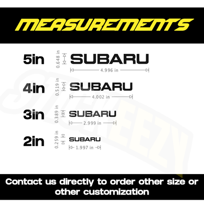 Subaru Brake Caliper Decal 2PCS