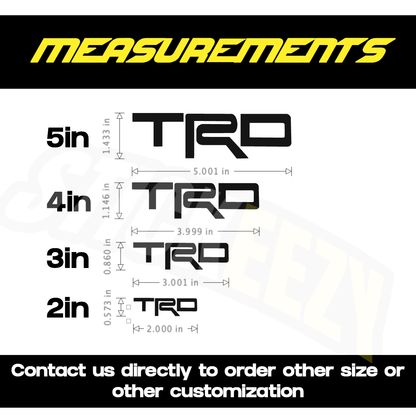 2pcs Toyota TRD Brake Caliper Decals Stickers