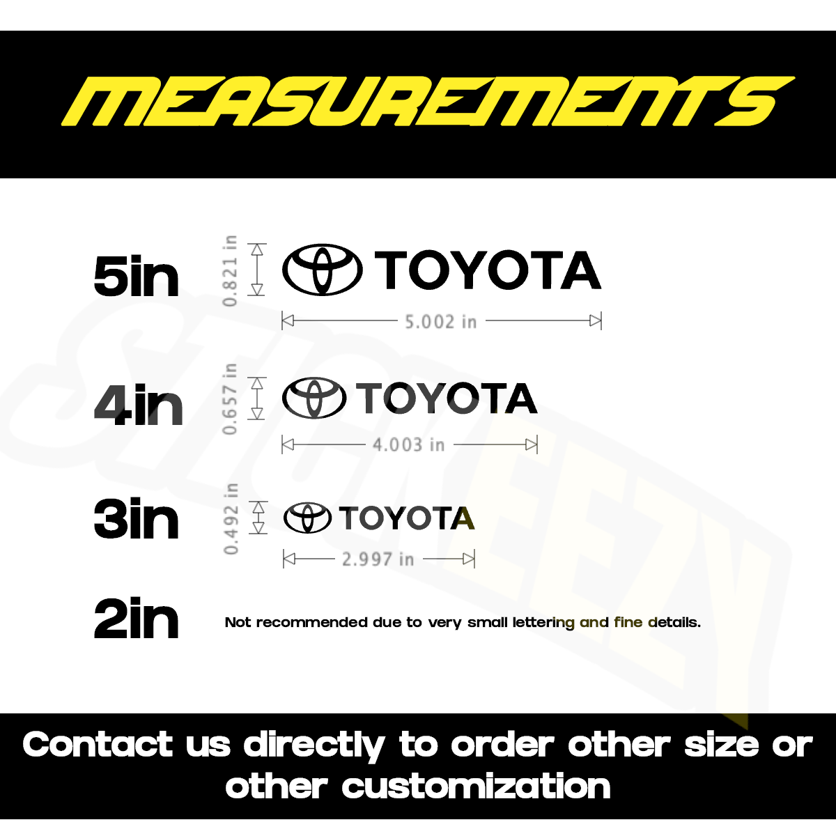 Brake Caliper Decals Performance Vinyl Stickers Fits Toyota Models