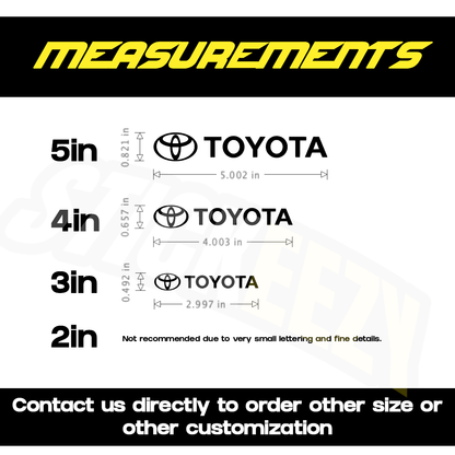 Brake Caliper Decals Performance Vinyl Stickers Fits Toyota Models