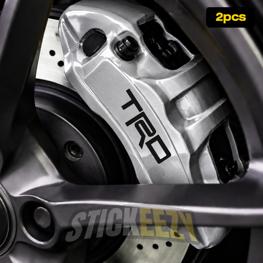 Toyota TRD vinyl graphics for customized brake calipers on Toyota trucks, SUVs and performance builds