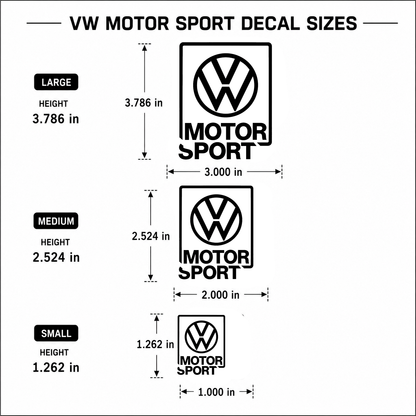 VW Motorsport Brake Caliper Stickers | Vinyl Decal Set