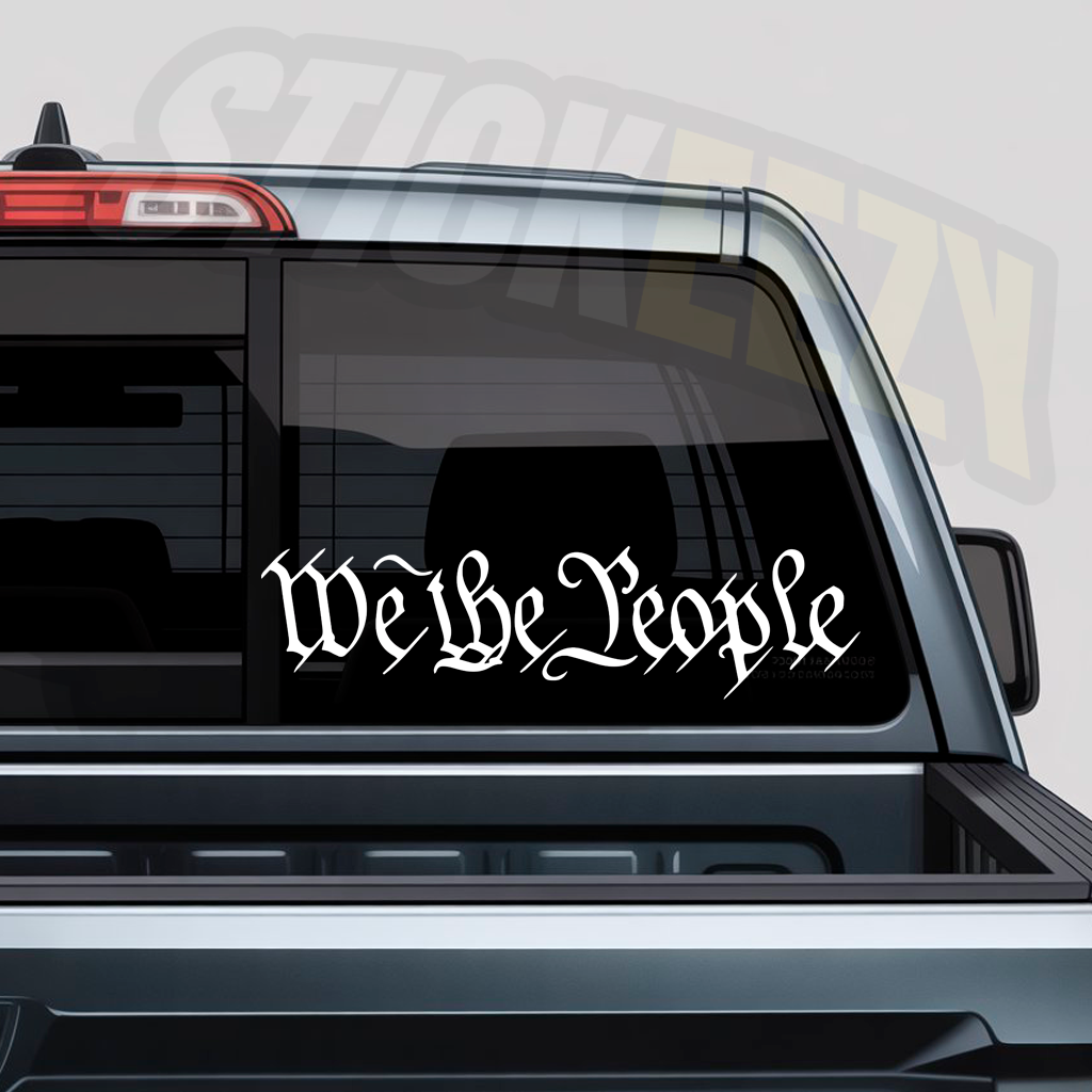 We the People decal with Constitution text