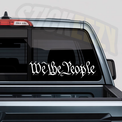 We the People decal with Constitution text