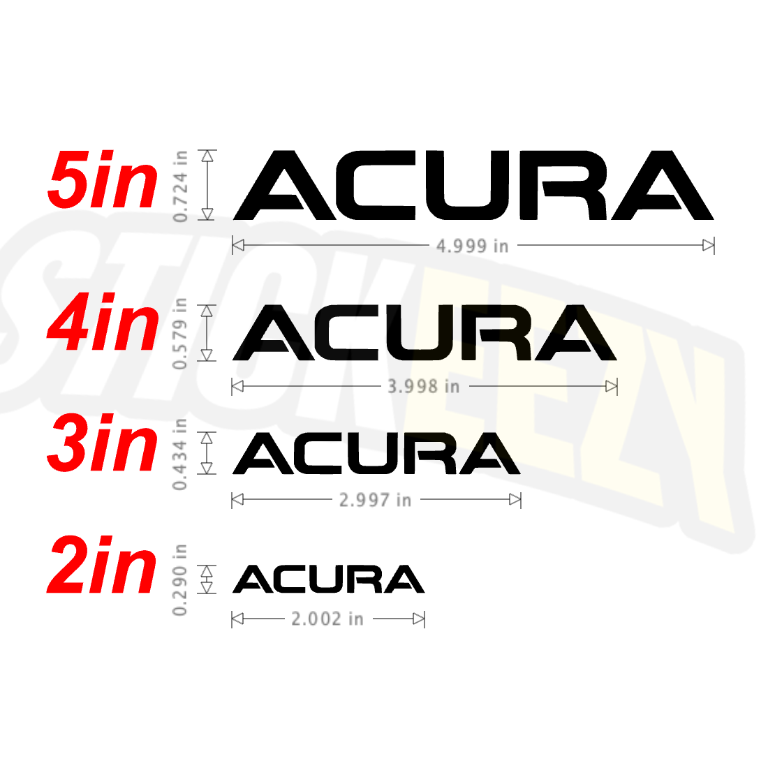 Acura Brake Caliper Decal