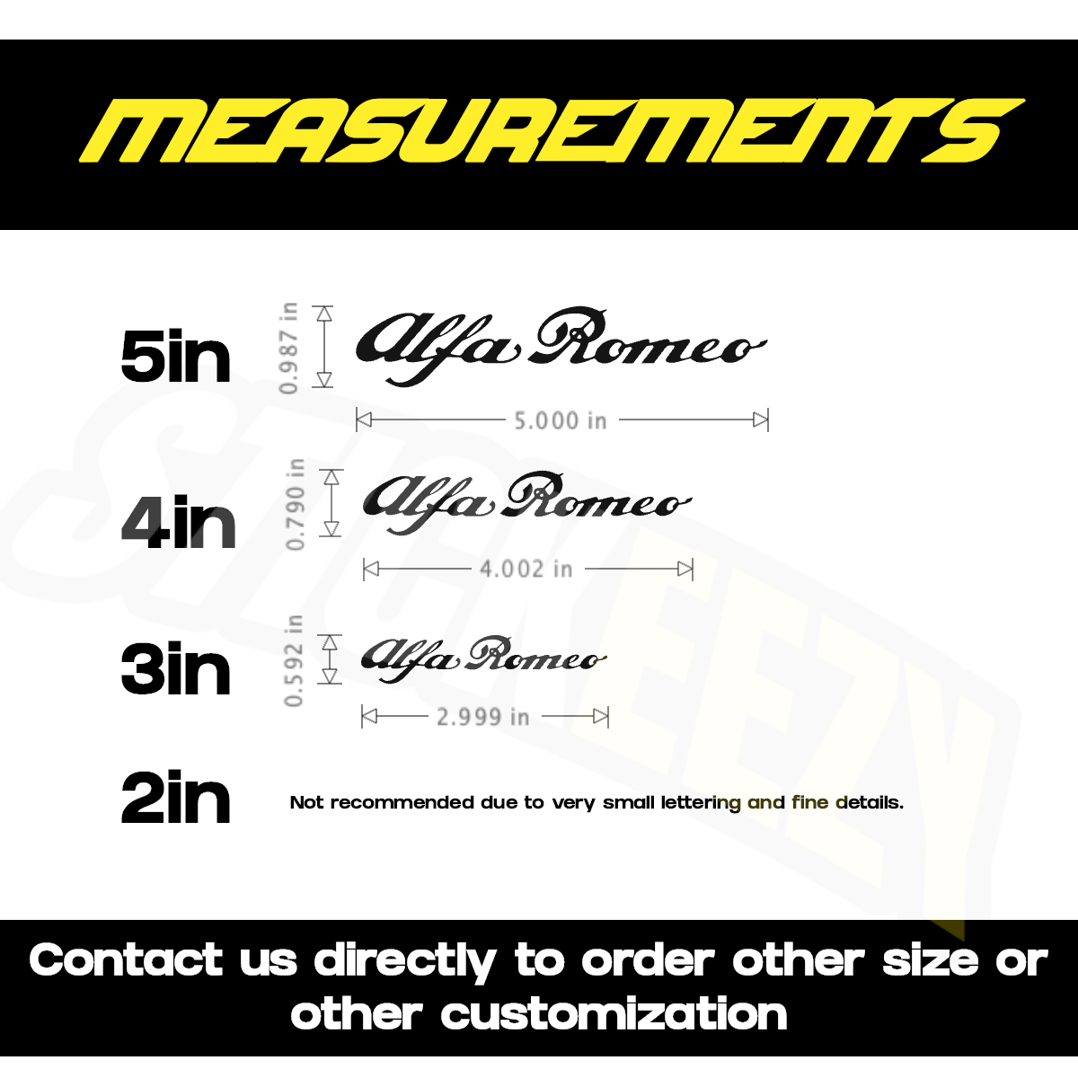 2x Brake Caliper Vinyl Decals – Compatible with Alfa Romeo Vehicles, Performance Style Stickers, Multiple Sizes and Colors