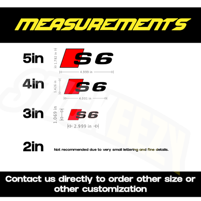 2pcs Compatible with Audi S6 Cars Brake Caliper Decals Vinyl Stickers