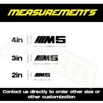 2pcs Brake Caliper Vinyl Stickers Decals Compatible With BMW M5